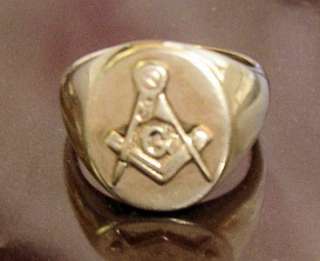 Vintage Ring 14K Gold Masonic Eastern Star Size 7  