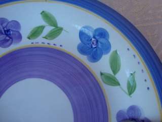 Gibson Bella Purple Blue Flowers 11 Dinner Plate (s)  