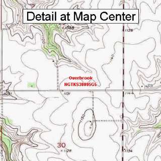  USGS Topographic Quadrangle Map   Overbrook, Kansas 