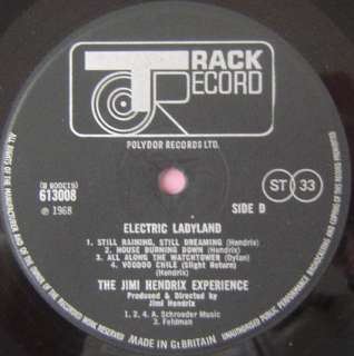 Jimi Hendrix Electric Ladyland UK Track Original 2 LP SET  