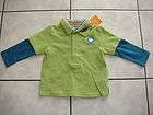 Ben Sherman Baby Boy Long Sleeve Blue green Shirt 18 24M NEW