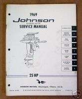 1969 Johnson Dealer Service Manual 25 Models  