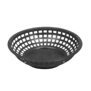   Black Plastic Round Bread Serving Basket   8 Dia.