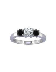    side stone, Diamond, Black Diamond Wedding & Engagement Rings