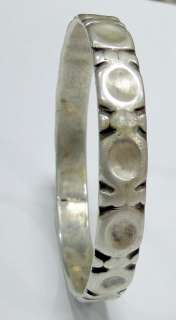 vintage antique ethnic tribal old silver bangle bracelet cuff  