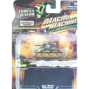  Macho Machines U.S. M4A1 Sherman Camouflage Diecast Tank Toys & Games