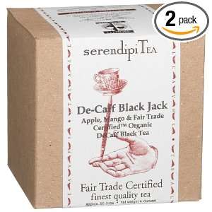 SerendipiTea De Caff Black Jack, apple, Mango & Organic Black Tea, 4 