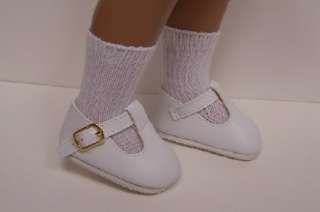 WHITE Solid T Strap Tstraps Doll Shoes FOR 16  17 Sasha♥  