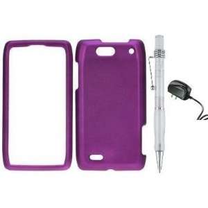 Purple Plain   Premium Design Protector Hard Cover Case for Motorola 