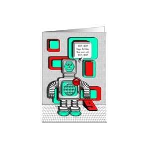  Happy Birthday Robot 9 Years Old Card Toys & Games