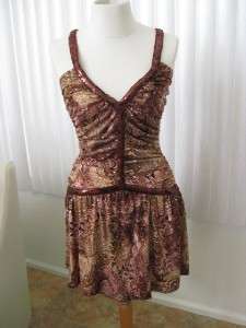   TEEN BURGUNDY MAROON SMALL CASUAL PROM DRESS GOWN SIZE S  