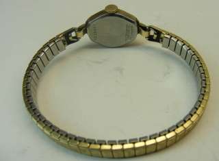   Vintage Bulova Ladies Watch With Stretchy Band Wrist Watch Runs  