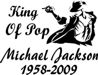 King Of Pop Michael Jackson Sticker Decal 6.5 X 8.5  
