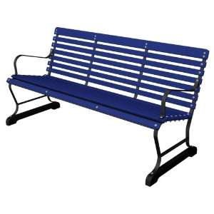  Ivy Terrace 60 Bench in Black Strap Steel Frame / Pacific 