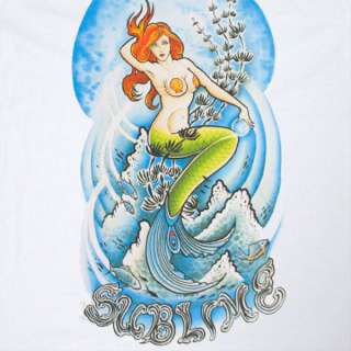 Sublime Mermaid Wave White Graphic T Shirt  