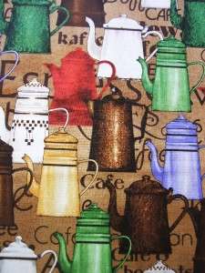 Daily Grind Coffee Pot Quilting Treasures Fabric Yard  