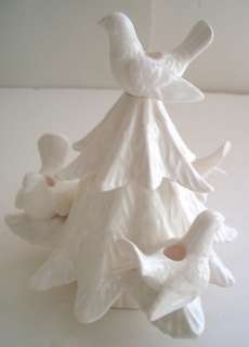   Christmas Tree Candle Holder With Doves Holds 4 Candles F&F JAPAN 7