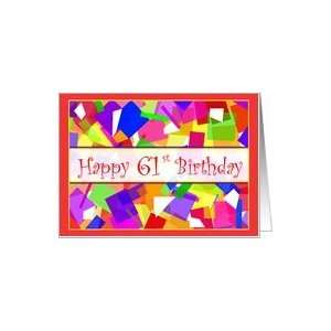  Blast of Confetti Happy 61st Birthday Card Toys & Games