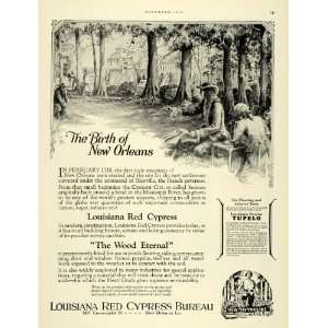  1926 Ad New Orleans Louisiana Red Cypress Swamp Tupelo 