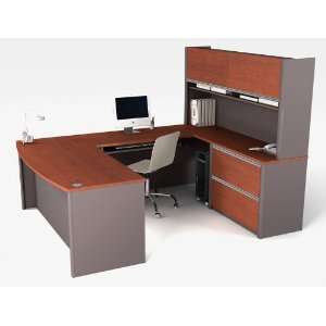  Bow Front U Shaped Desk with Hutch 93863 FHE048 Office 