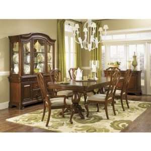 Evolution Rectangular Double Pedestal Dining Table in Distressed Rich 