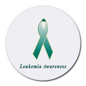  Leukemia Awareness Ribbon Round Mouse Pad