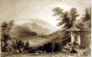 SWITZERLAND, MOUNT PILATUS, FROM THE BRUNIS,by BARTLETT  