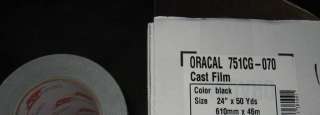 Oracal Black High Performance Cast Sign Vinyl 24x50yd  
