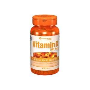  Vitamin K 100 mcg. Tablets 100 mcg. 100 Tablets Health 