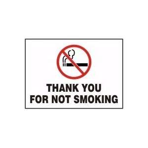 THANK YOU FOR NOT SMOKING (W/GRAPHIC) 10 x 14 Plastic 