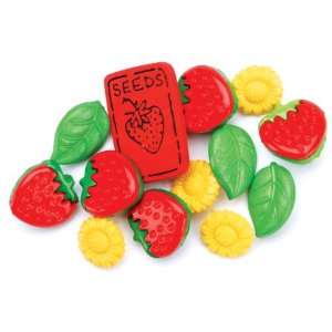 Blumenthal Lansing Favorite Findings Buttons, Strawberry Harvest, 12 
