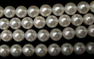 AA Natural Luster 6.5 7mm Round Saltwater Pearl Beads  