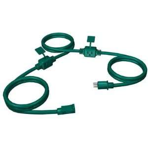  3 Outlet 25 Green Heavy Duty Holiday Outdoor Extension 
