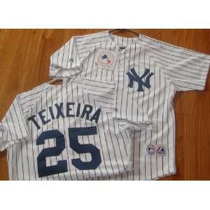  MLB New Mark TEIXEIRA #25 New York YANKEES XL Home WHITE 