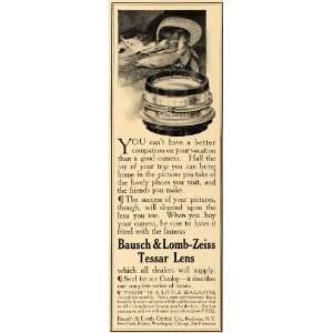  1907 Ad Bausch Lomb Zeiss Tessar Lens Camera Rochester 