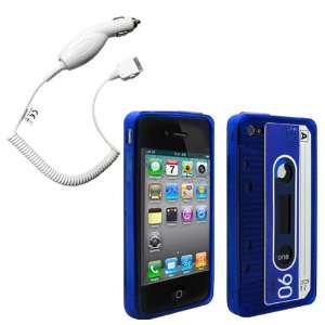   Cassette Tape Case / Skin / Cover & Car Charger for Apple iPhone 4S