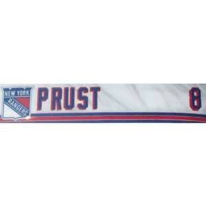  Brandon Prust Nameplate   NY Rangers #8 Game Used Locker 