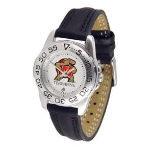  Maryland Terps NCAA Sport Ladies Watch (Leather Band 