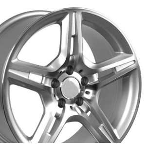   Replica Wheel with Machined Face Fits Mercedes Benz   Silver 18x9.5