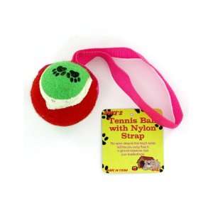  Tennis ball dog toy with nylon strap