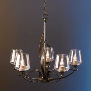    10 Black Flora 5 Light Up Light Chandelier from the Flora Collection