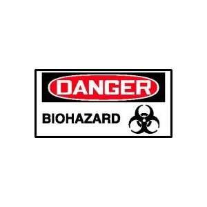 DANGER Labels BIOHAZARD (W/GRAPHIC) Adhesive Dura Vinyl   Each 1 1/2 