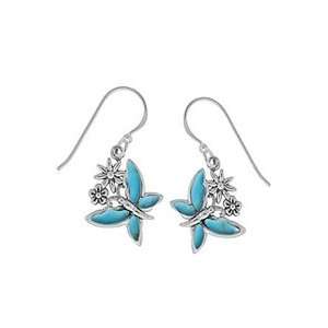  Boma Sterling Silver & Turquoise Butterfly Earrings Boma 