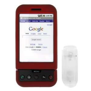  HTC Google G1/Dream Cell Phone Red Rubber Feel Protective 