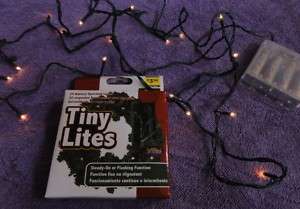 Christmas Teeny lights w/20 bulbs~Miniature~clear tiny  