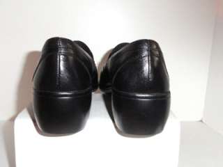   #84629 Blackberry Black Leather Slip On Loafers Size 11 M  