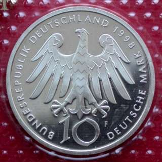 Germany.Silver Coin 10 MarkHildegard von Bingen1998  