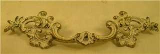 10 Vintage Style Brass French Handles 3 Cabinet Furniture Hardware 