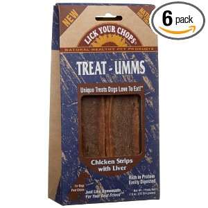 Lick Your Chop Dog Trts chkn Strps/liver, 2.5 Ounce Units (Pack of 6)