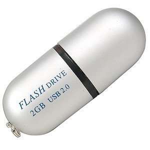  2GB USB 2.0 High Speed Portable Flash Drive (Silver 